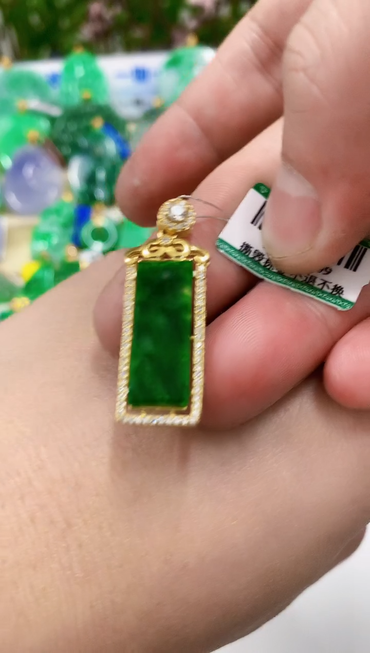 【闪购商品】翡翠吊坠(不含链)银S925镶嵌挂件