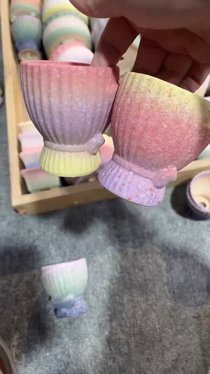 彭*麦饭石粗陶多肉花盆两个