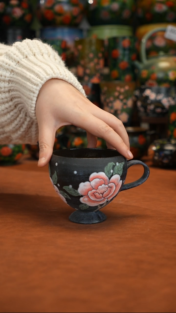 油画  釉下彩   杯子