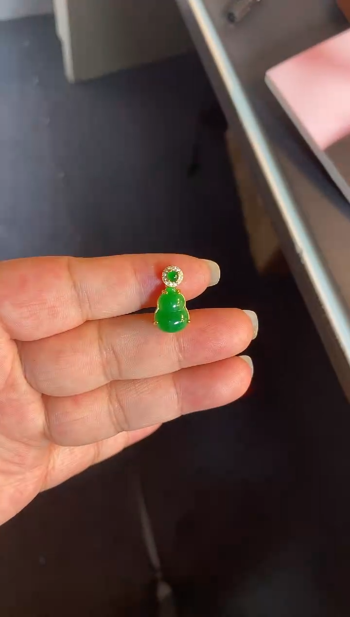 吊坠(不含链)银S925镶嵌翡翠1