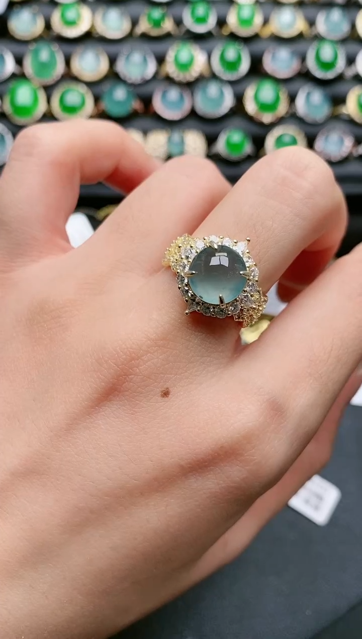 【闪购商品】翡翠戒指银S925镶嵌11111