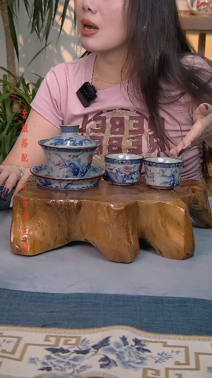 简装家用款3件套 老陶泥开片纹陶瓷茶具
