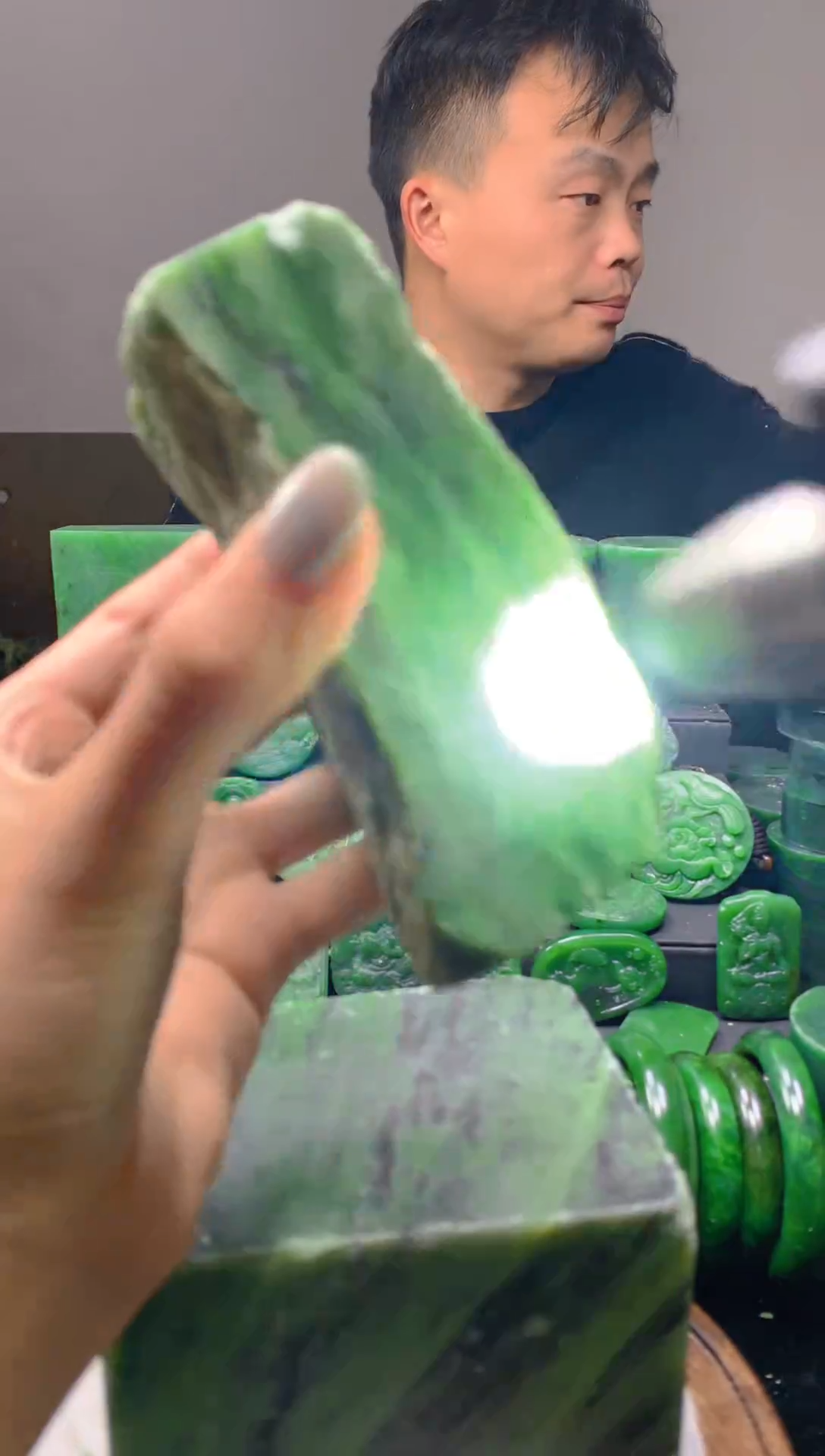 未镶嵌和田玉珠宝半成品1