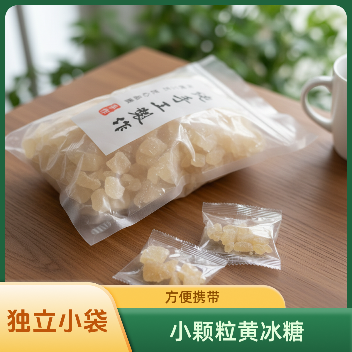 小颗粒老冰糖适合煲汤炒糖色泡花茶的家用冰糖 小袋包装 方便携带