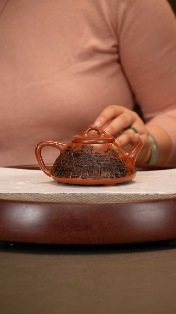 【闪购商品】紫砂茶壶【徐晓梅】大红袍子冶石瓢  280CC