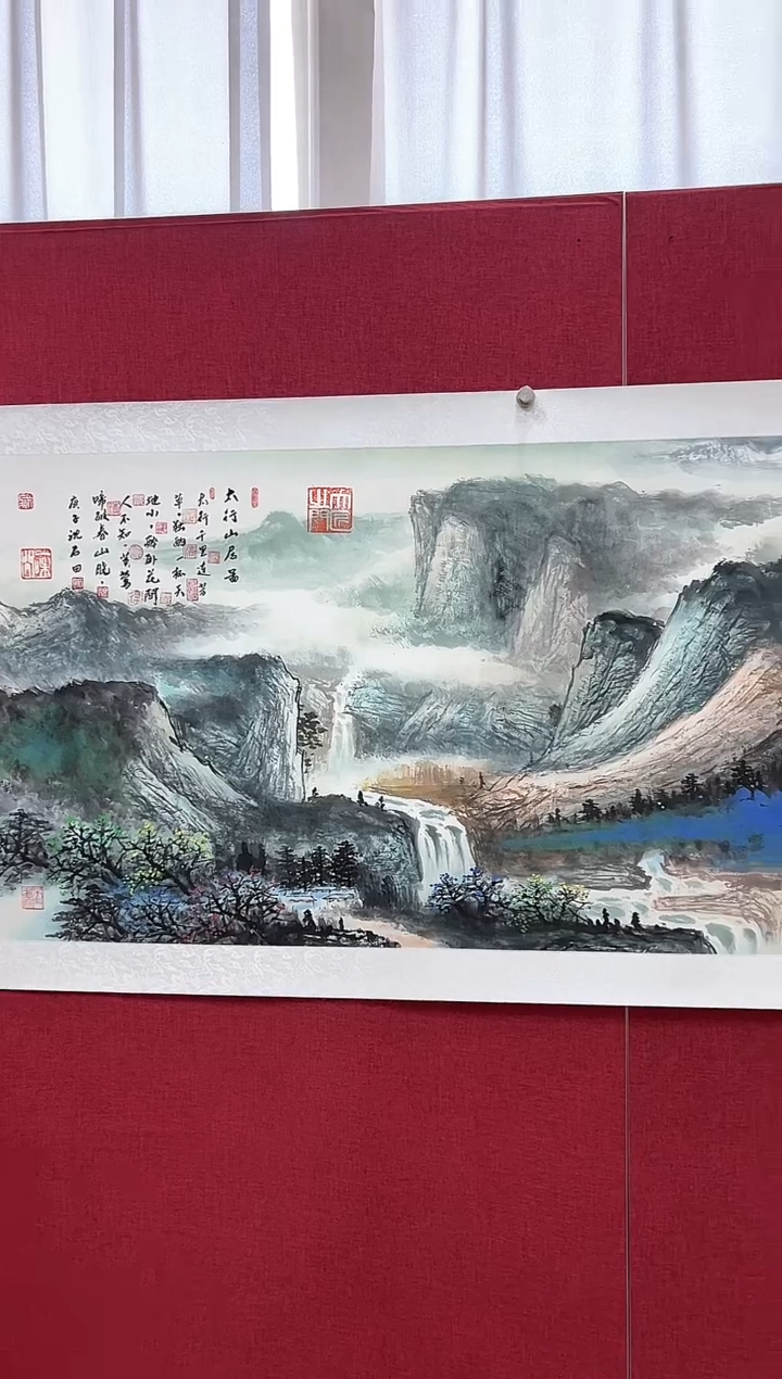 国画临**蝉沈石田老师8平尺山水作品