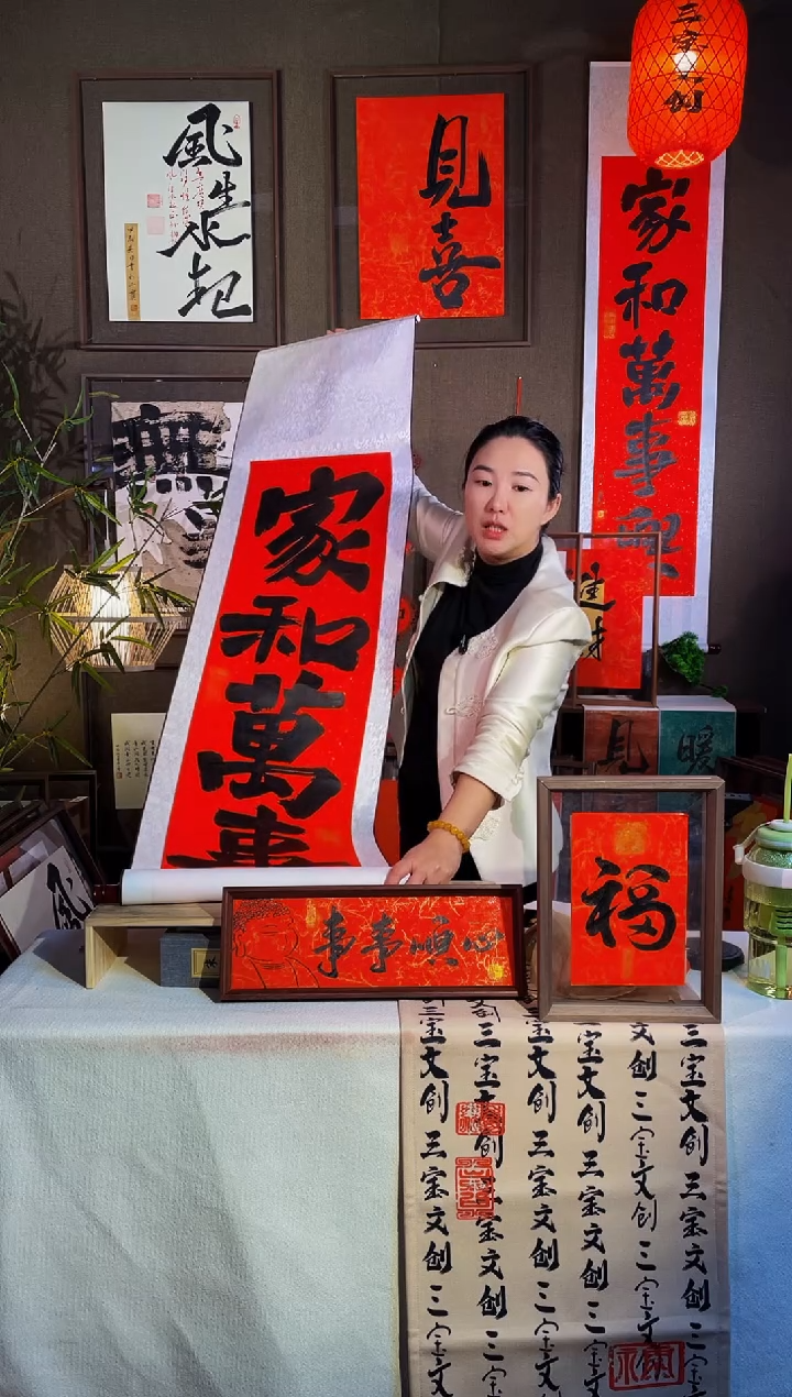 【闪购商品】书法【家和万事兴】微瑕手写不退换175*45