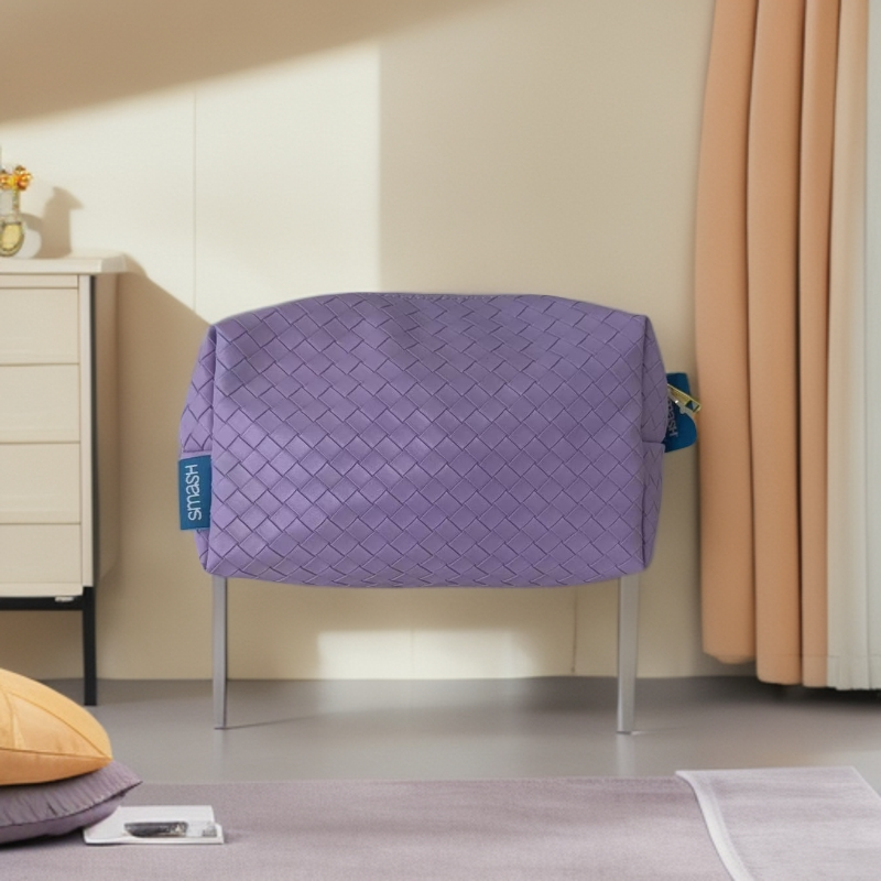 防水拉链女士手提款高品质户外格纹轻便化妆包便携式