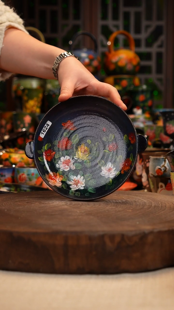 油画 手绘釉下彩