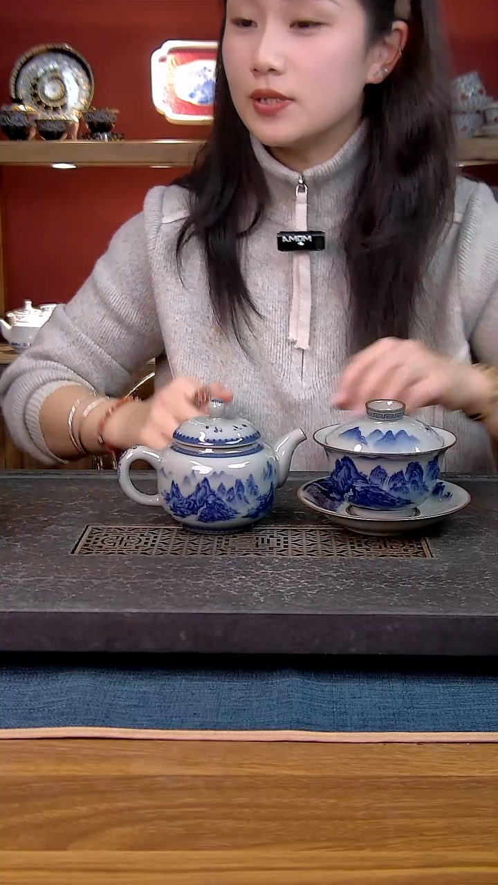 龙简装家用款2件套 老陶泥开片纹陶瓷茶具