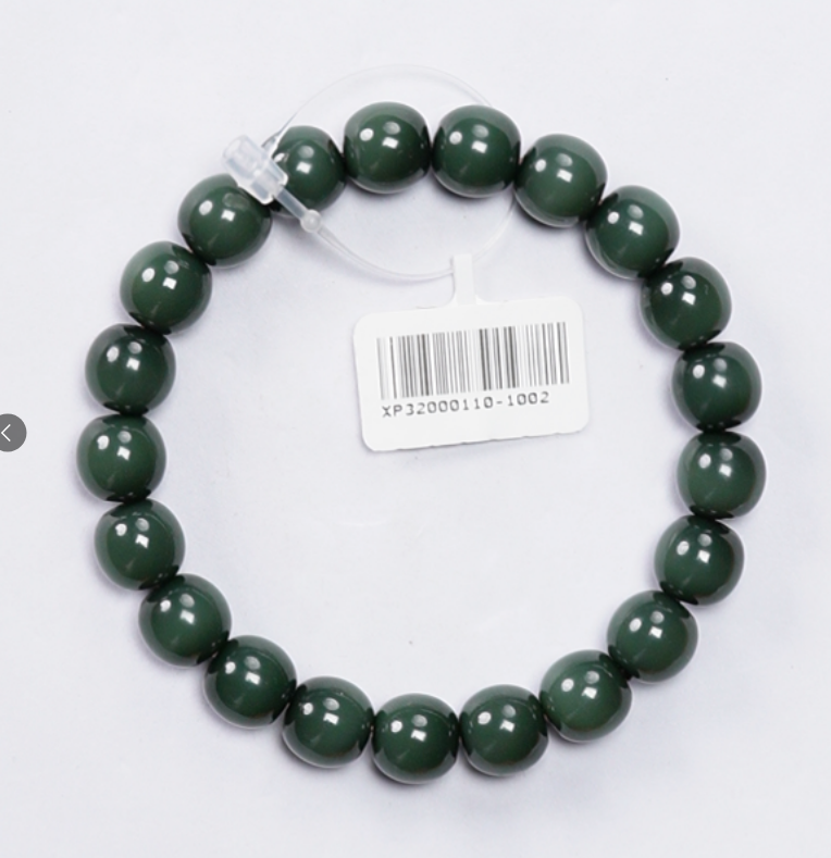 【吉玉0110-1002】新疆和田玉黑沙枣老型手串9.5x10mm