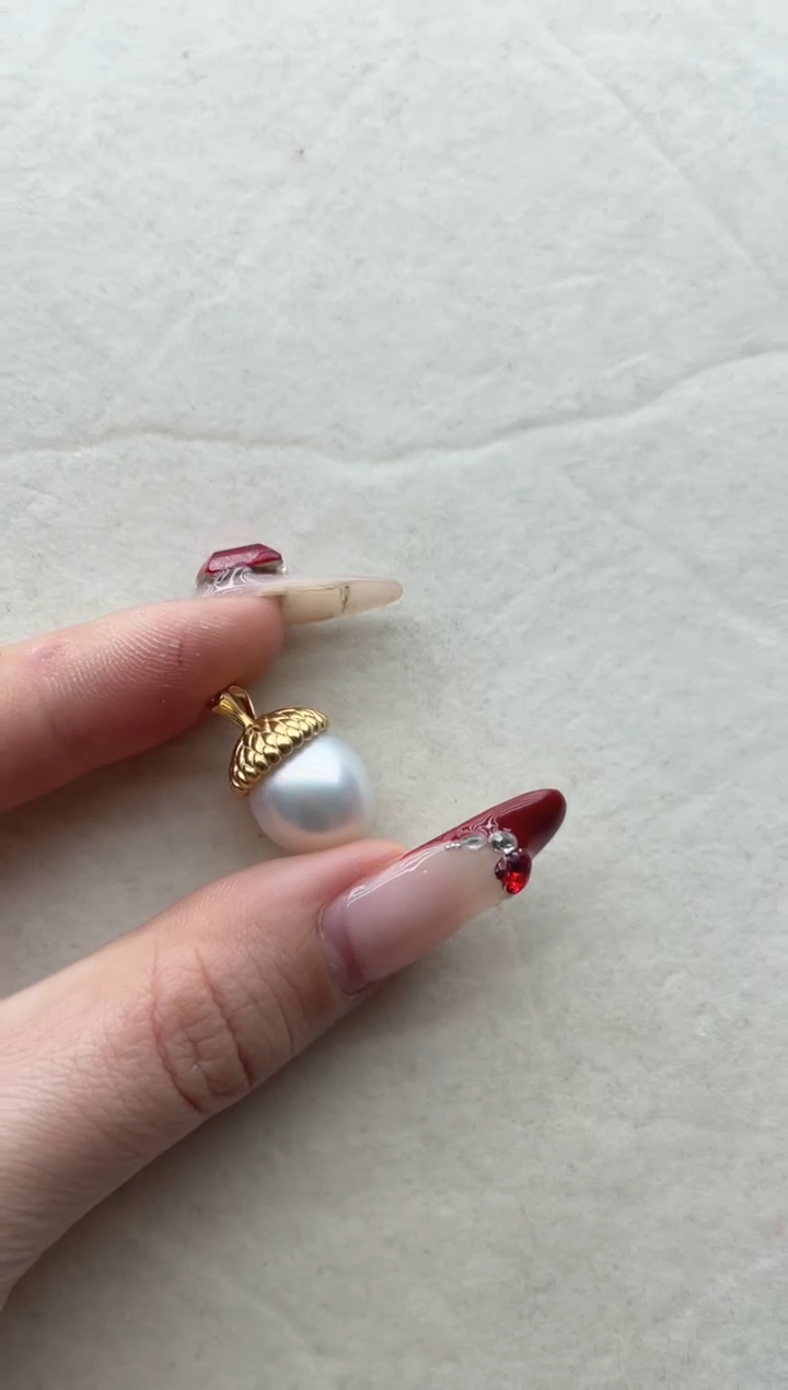 【闪购商品】海水珍珠吊坠银S925镶嵌A88