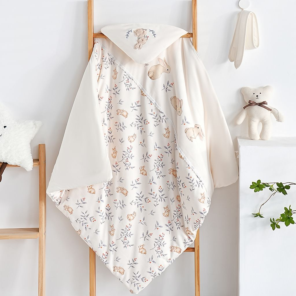 BABY RILLA/贝瑞拉可脱胆厚抱被 秋冬加厚款宝宝包裹被柔软可爱