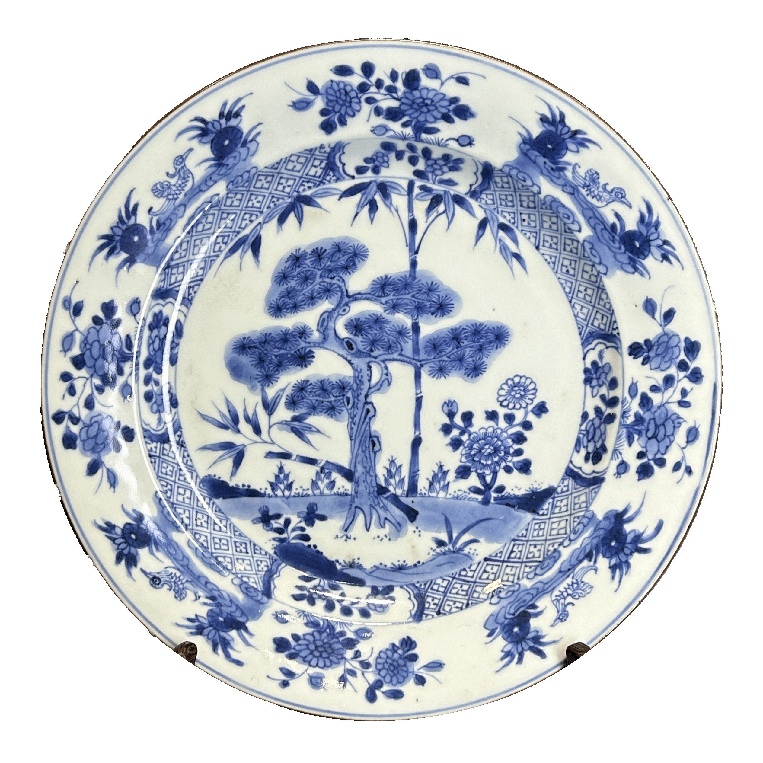 25015416x青花松竹纹盘
