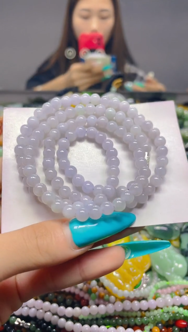 颈饰未镶嵌翡翠5MM/H/翡翠A货，一件也是批发价