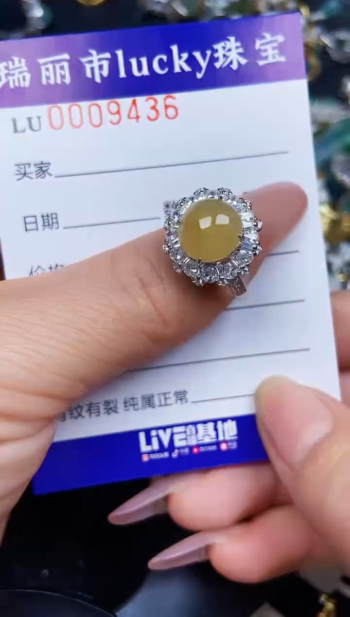 翡翠银S925镶嵌颈饰9436