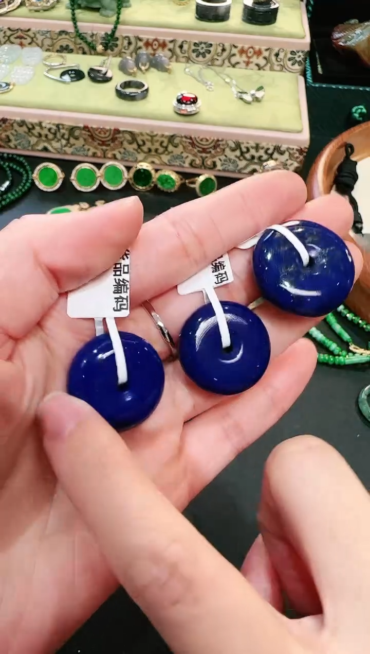 【闪购商品】青金石耳饰未镶嵌吊坠/多样性发货一件