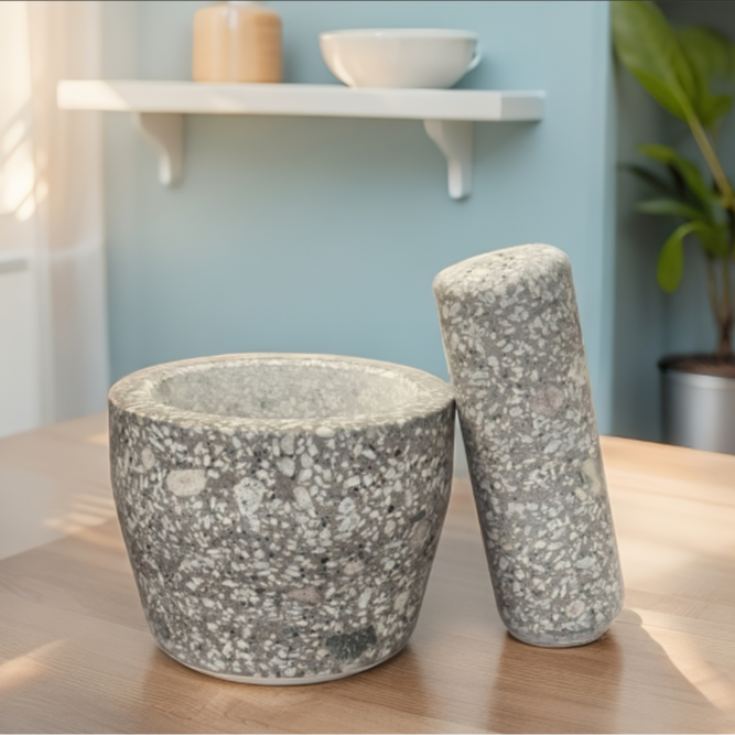 天然麦饭石捣蒜器石臼老式捣蒜器石头捣蒜器原石蒜臼子石臼捣碎器