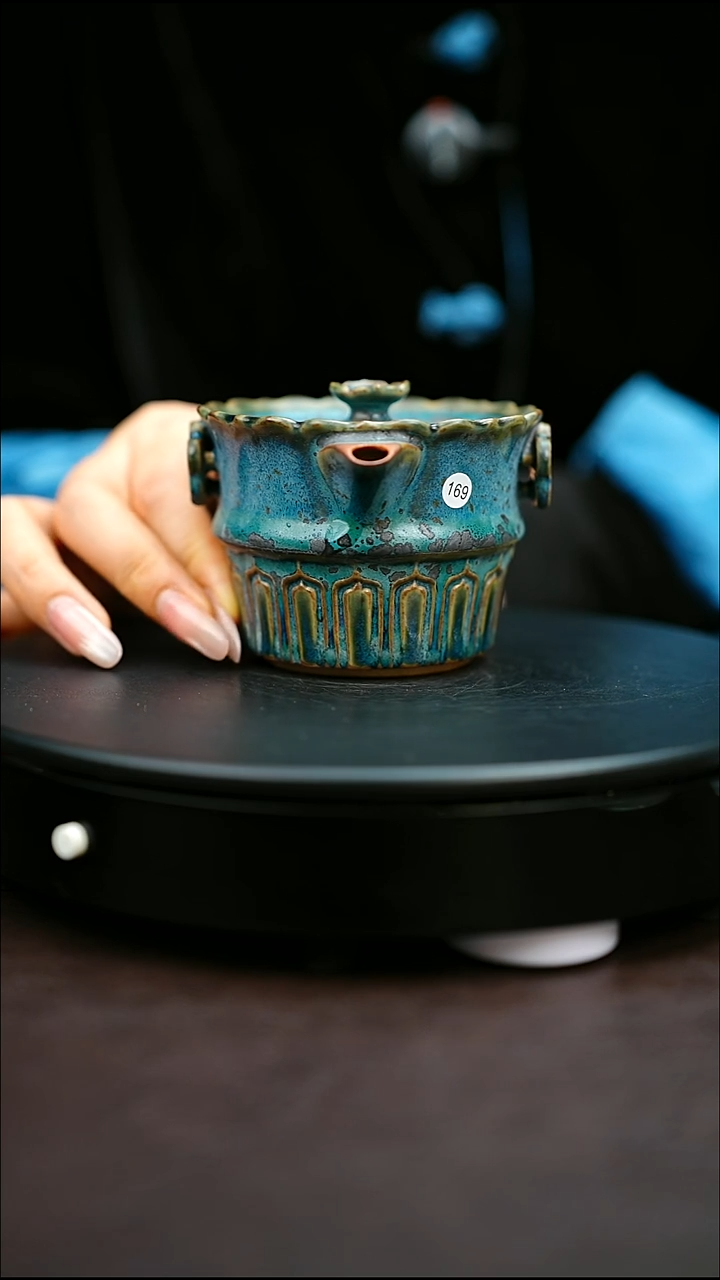 169#原矿钧瓷炉钧釉清欢壶