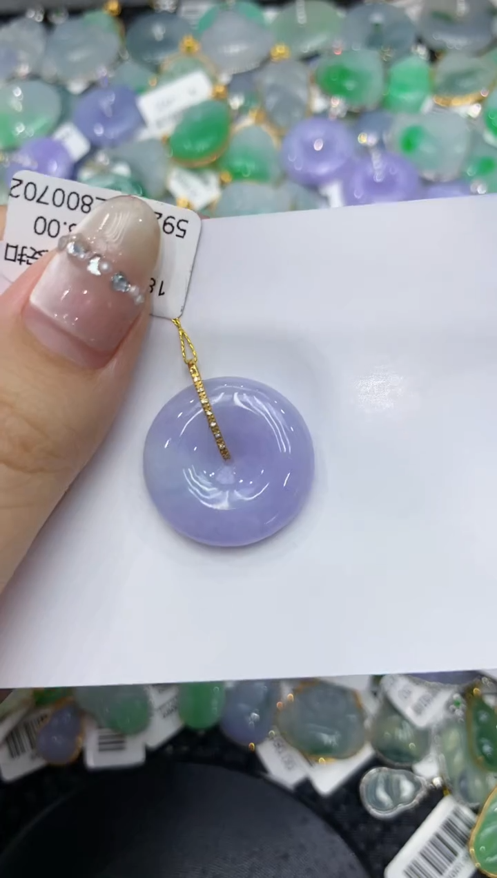 【闪购商品】翡翠颈饰18K金镶嵌222222222