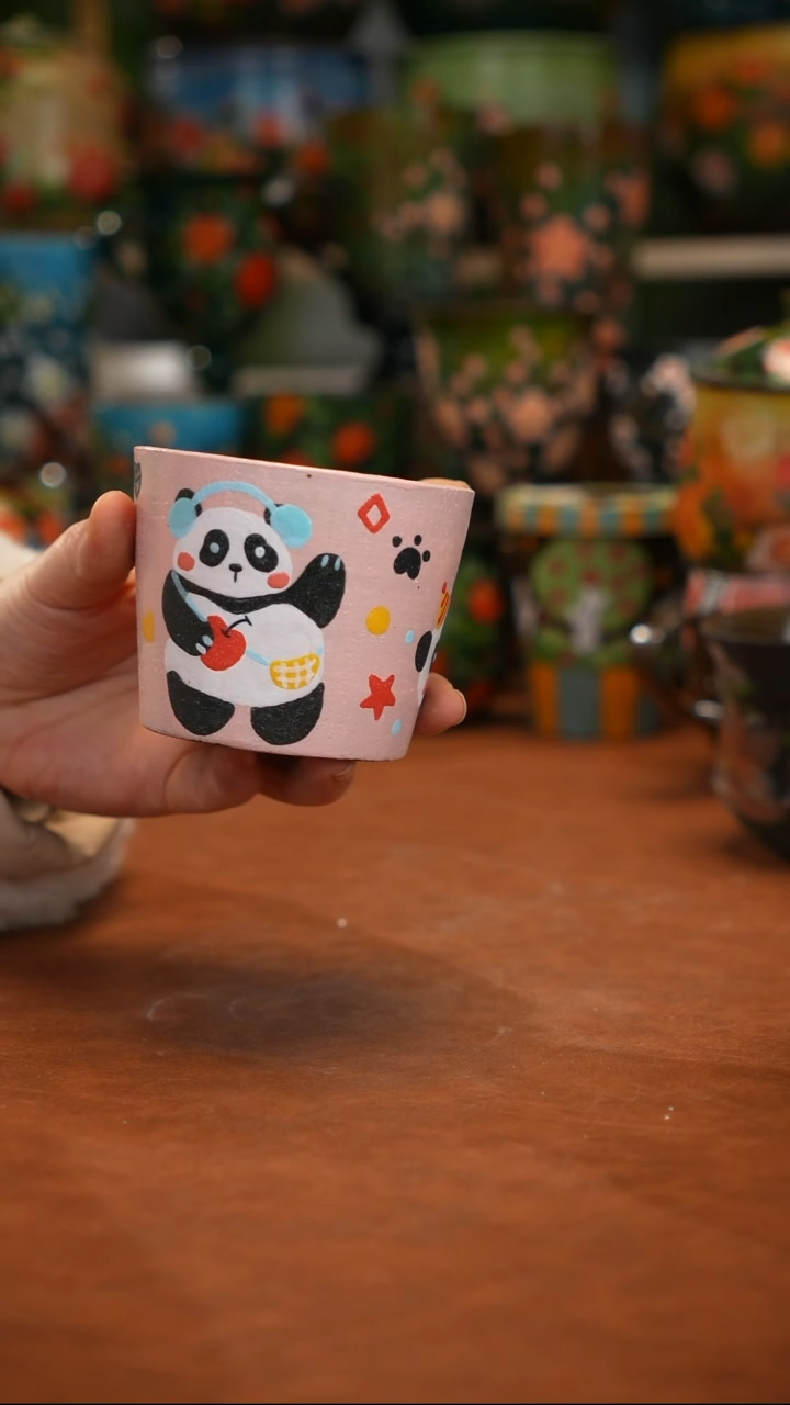 紫砂油画釉下彩手绘微瑕