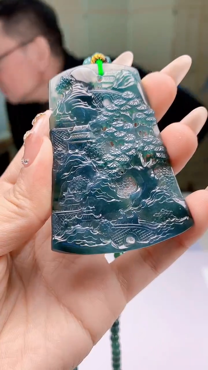 【闪购商品】定制翡翠未镶嵌5152ty-毛货挂件106