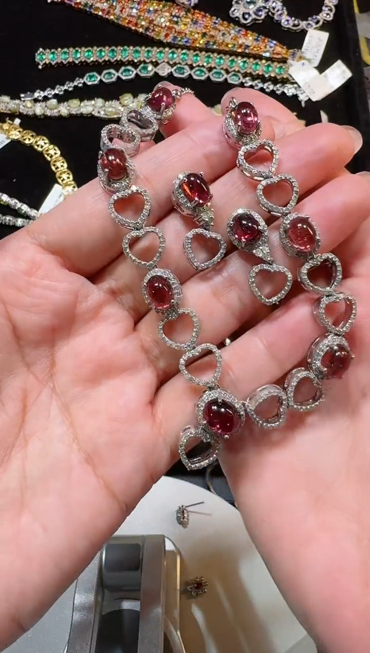 【闪购商品】定制碧玺套装未镶嵌套装