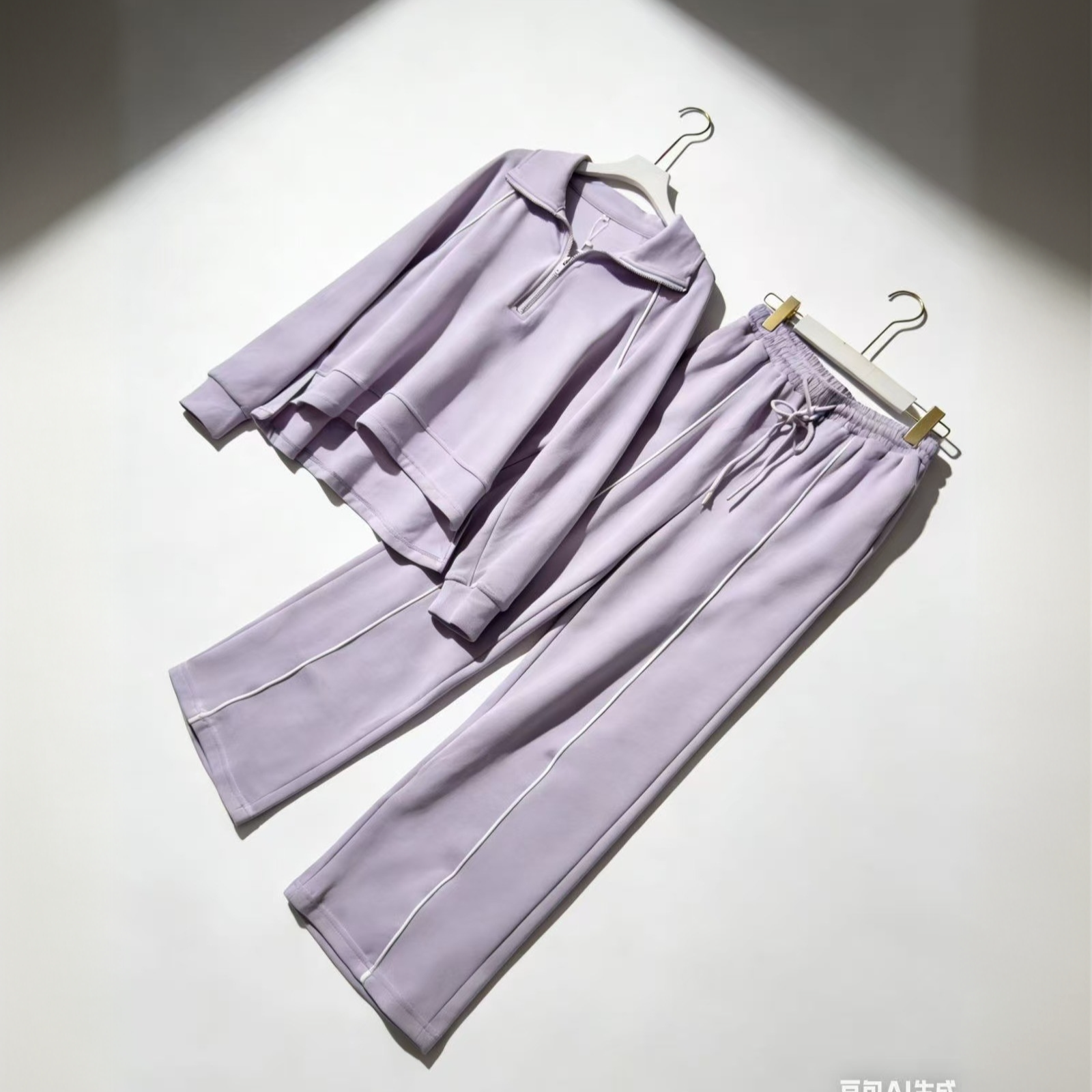 T-54休闲运动服两件套2026春款季韩版立领外套阔腿裤套装