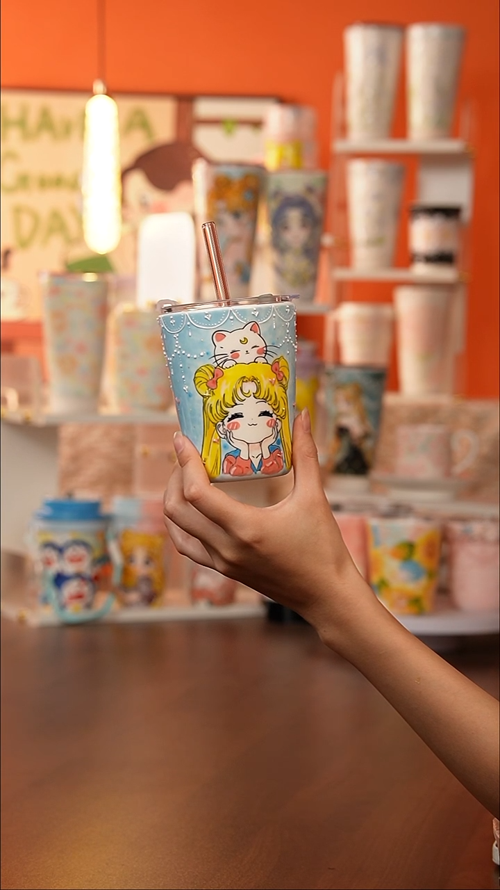 景德镇手工手绘文创陶瓷杯