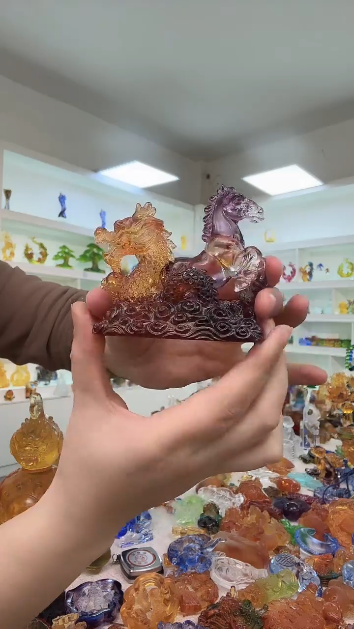 手工艺品琉璃龙马