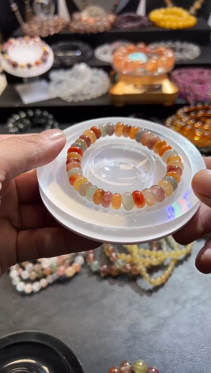 未镶嵌手链水晶粉*33