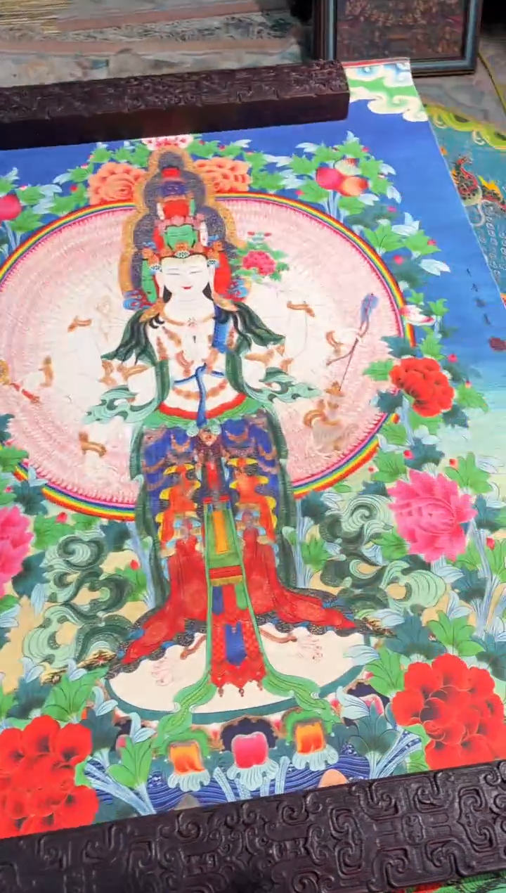 卷轴画卷轴画天天的唐卡