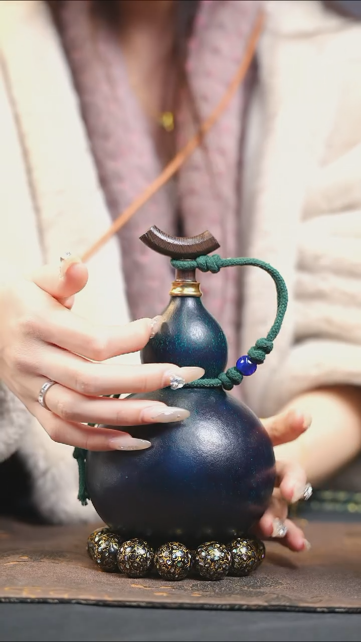 【闪购商品】XS203大漆酒葫芦不包手串及旋转底座