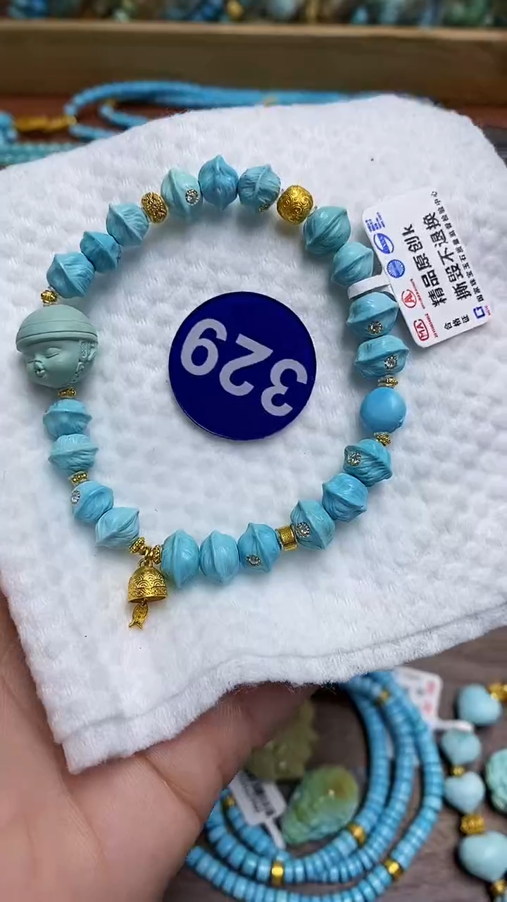 【闪购商品】绿松石手链18K金镶嵌329