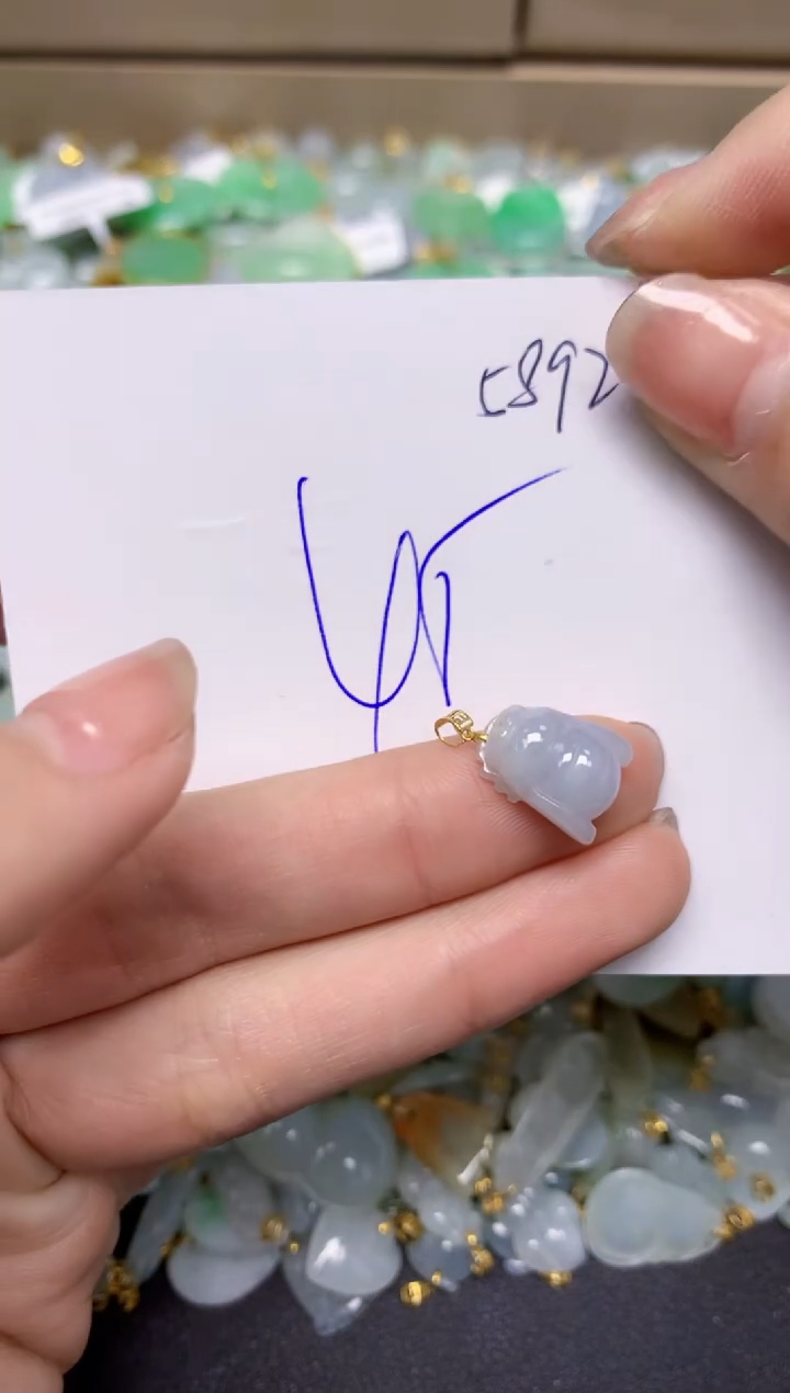 【闪购商品】翡翠颈饰18K金镶嵌天然翡翠A货