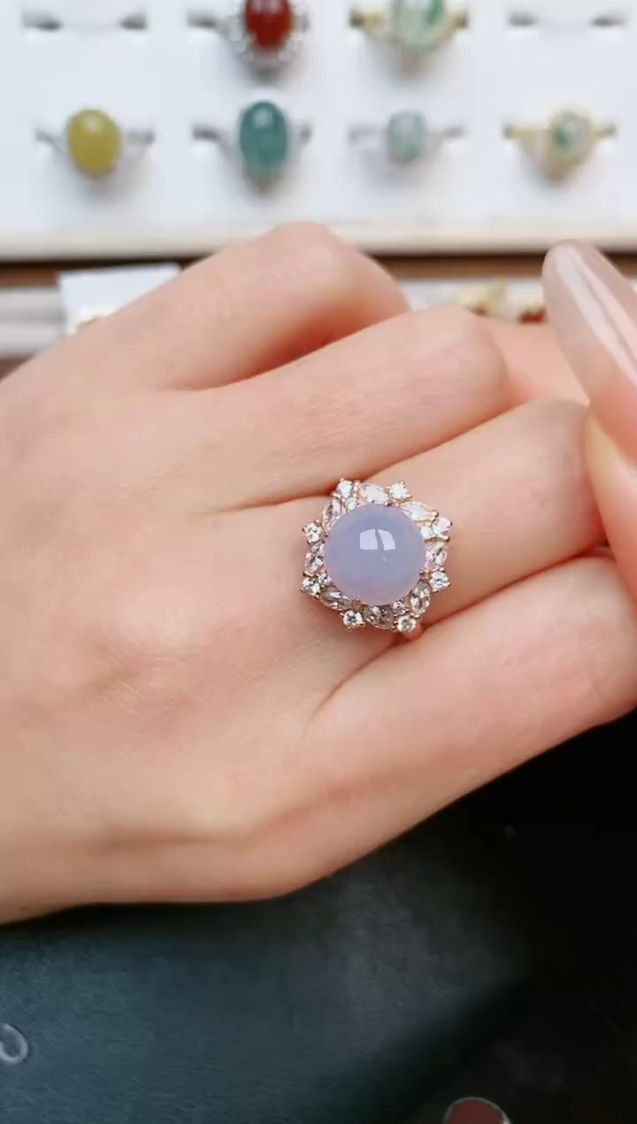 【闪购商品】翡翠戒指银S925镶嵌....