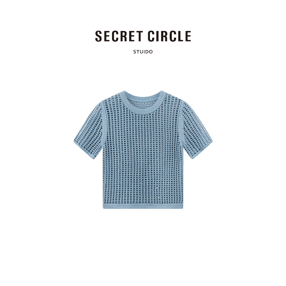 SECRET CIRCLE·秘社 时尚镂空针织衫简约修身上衣 B0734