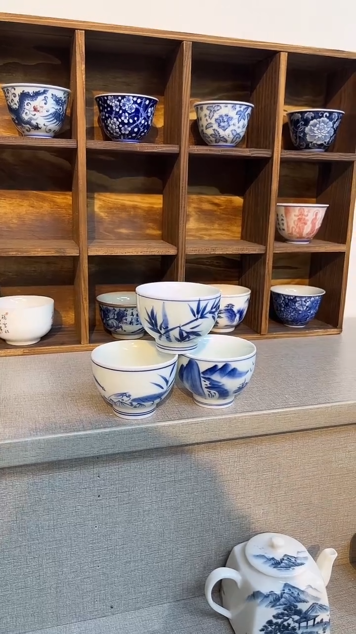 景德镇高温瓷一套品茗杯