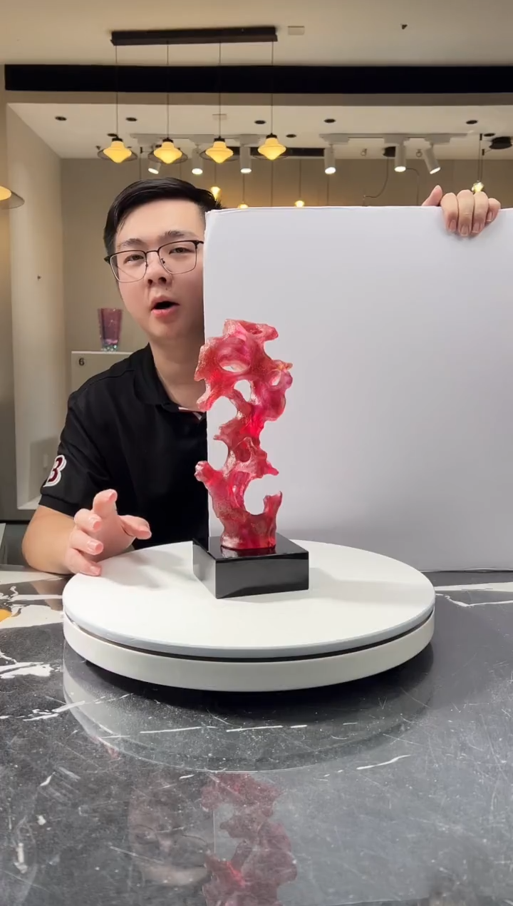 摆件巴比特美学-金红小号太湖石+底座
