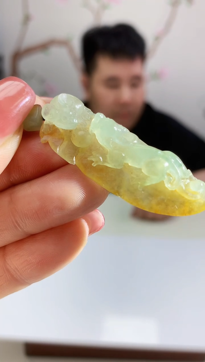 定制翡翠未镶嵌888xm-毛货挂件16赠顶珠