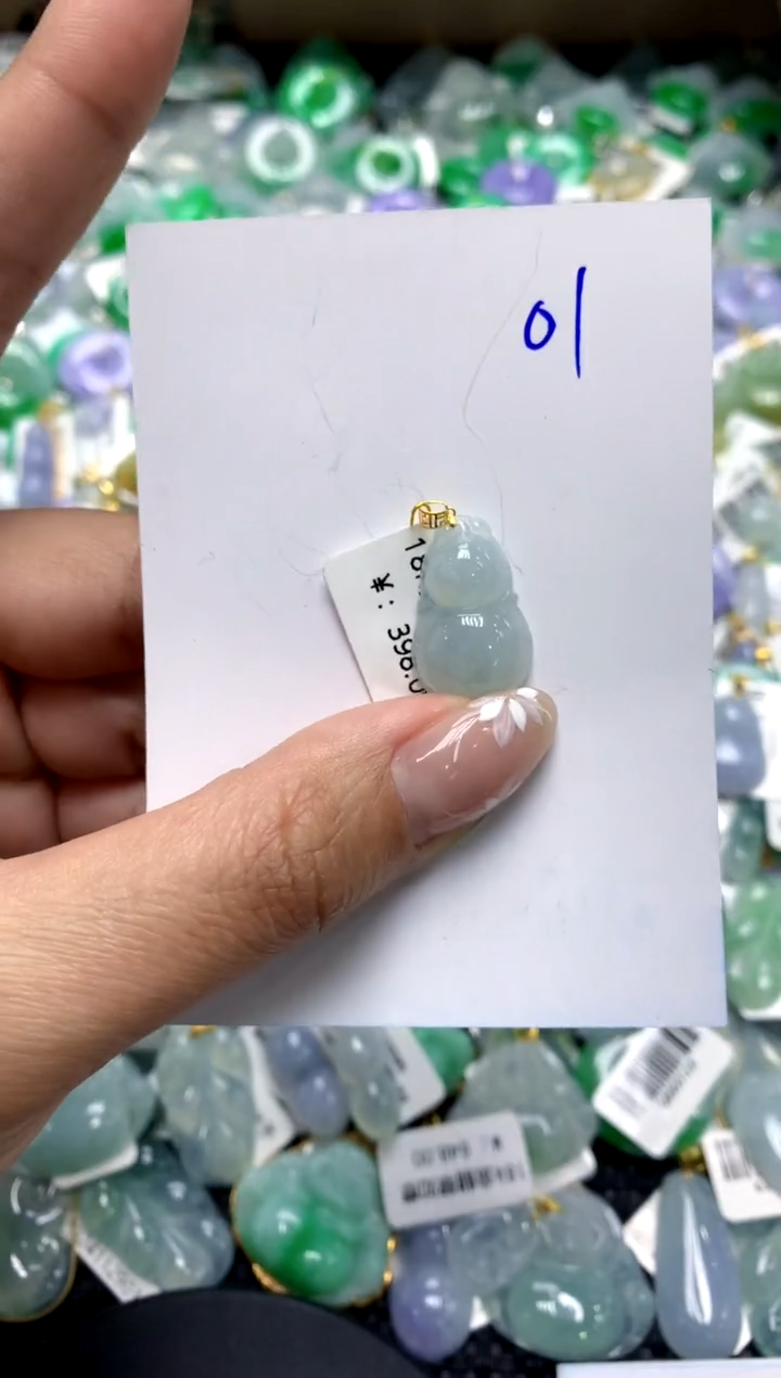【闪购商品】翡翠颈饰18K金镶嵌1111111111111111