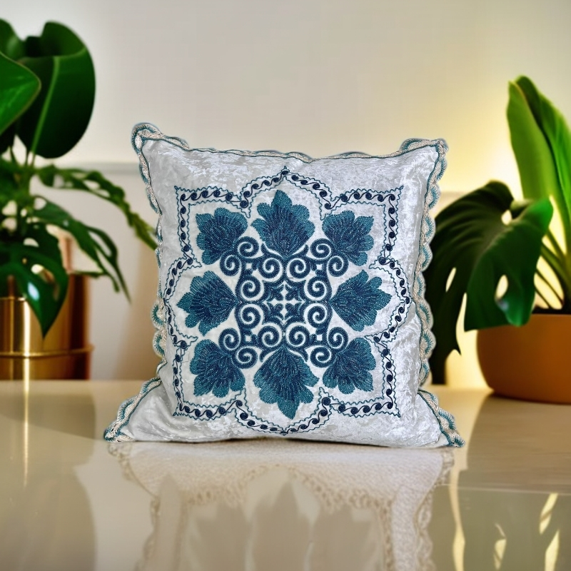 民族风枕头套欧式提花可拆洗抱枕靠垫不含芯适合沙发客厅卧室使用
