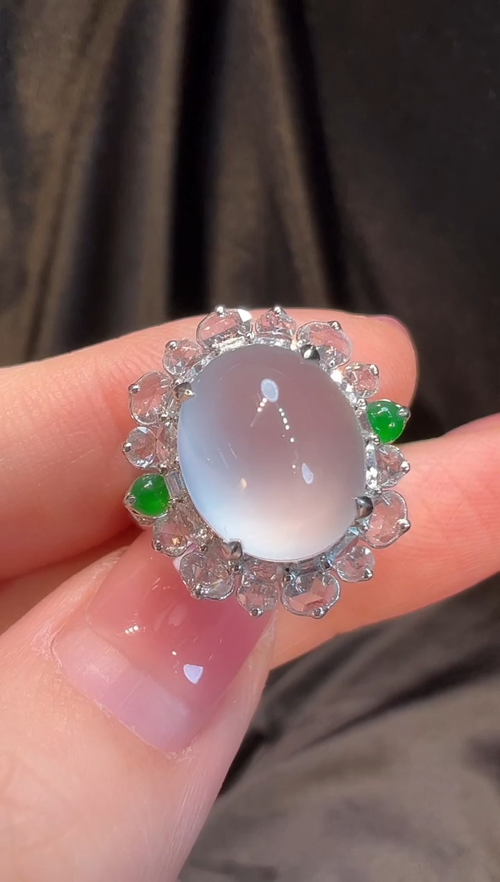 18K金镶嵌戒指翡翠L6