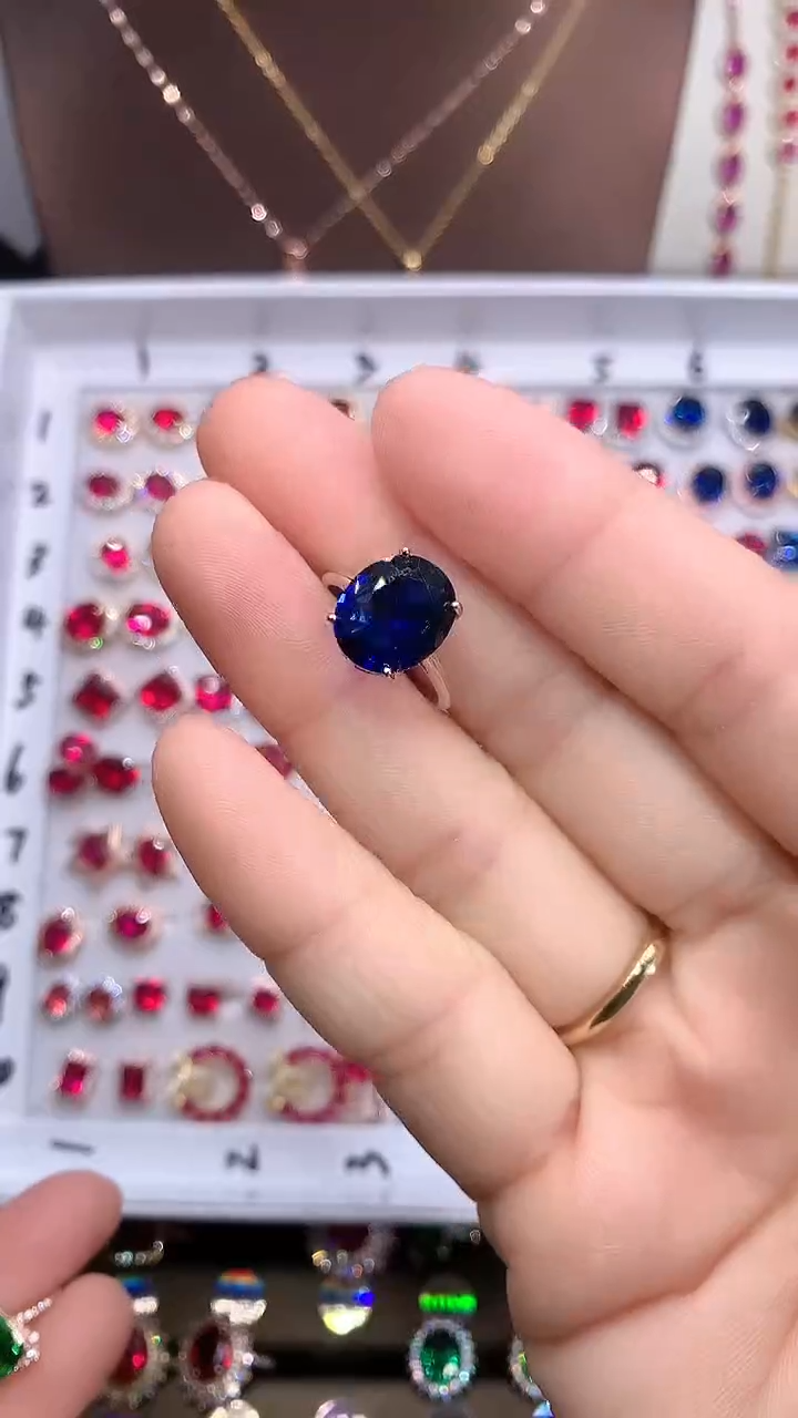 【闪购商品】蓝宝石戒指银S925镶嵌银色10.12