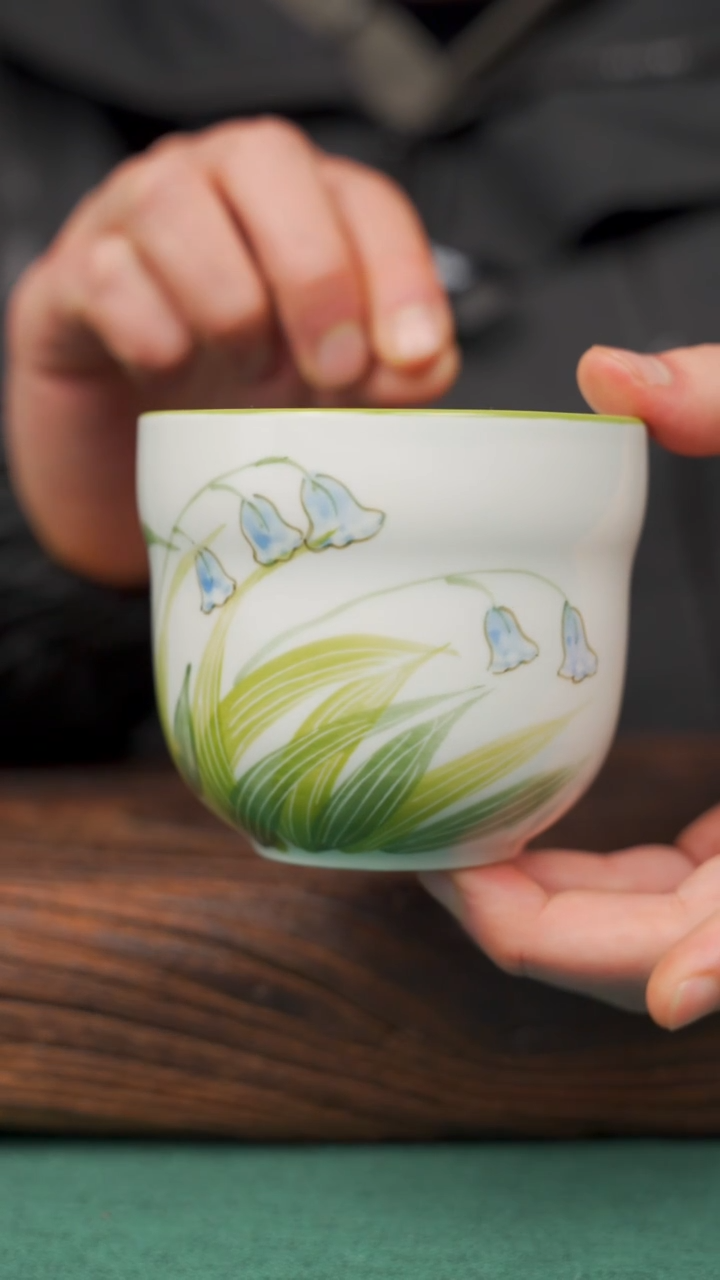 【闪购商品】瓷片86景德镇杯釉下手工手绘瓷器