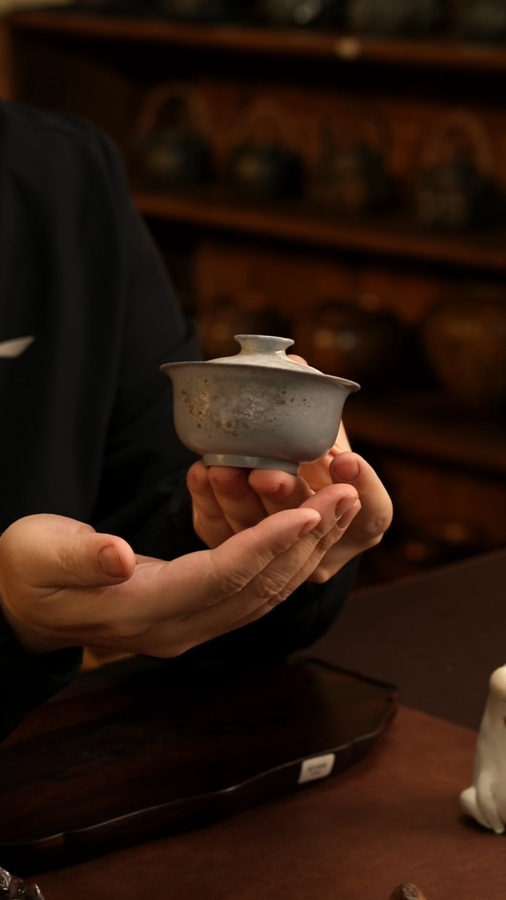 【闪购商品】杯575樱花粉柴烧盖碗福利款不退不换