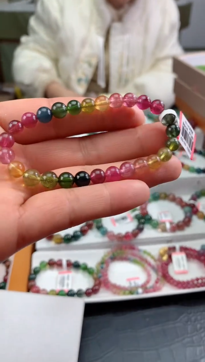 【闪购商品】碧玺手串未镶嵌多样性发一条