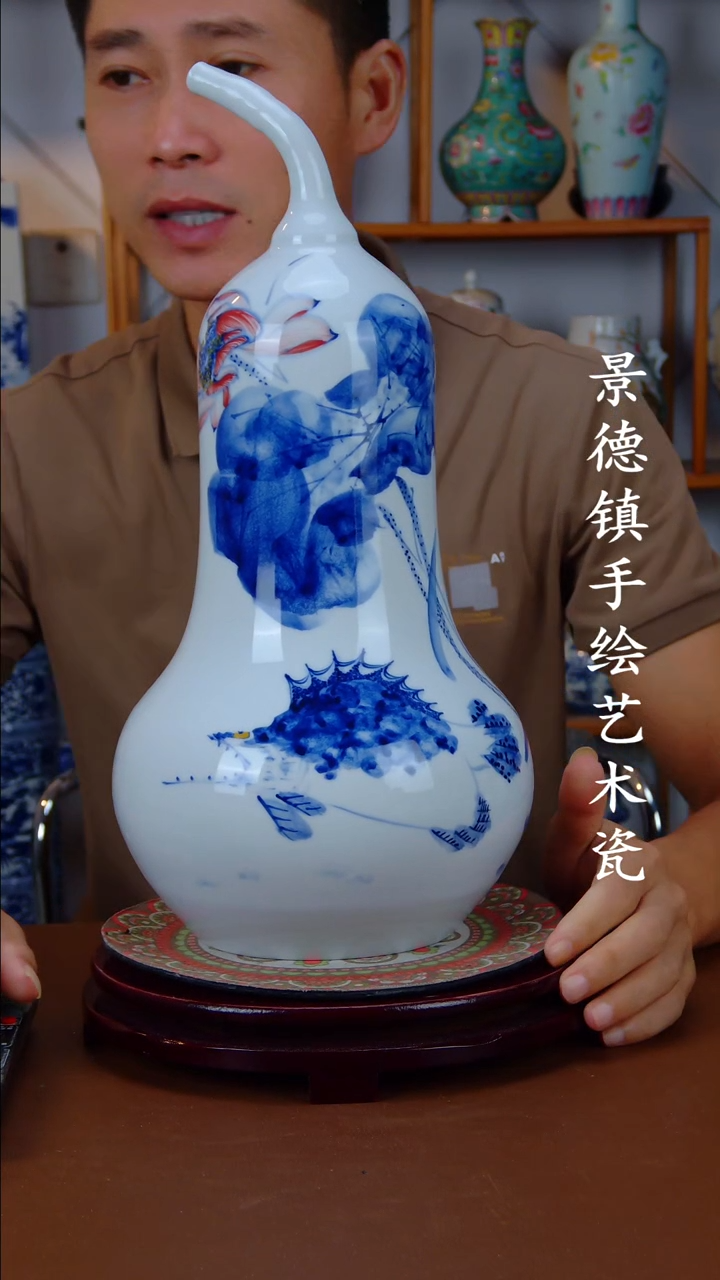现代景德镇手工手绘陶瓷摆件11