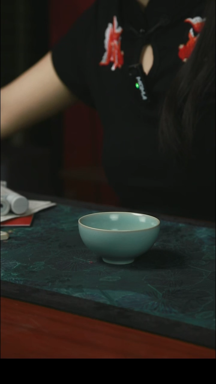 普洱杯 仿古釉  支钉 开片 一级品  