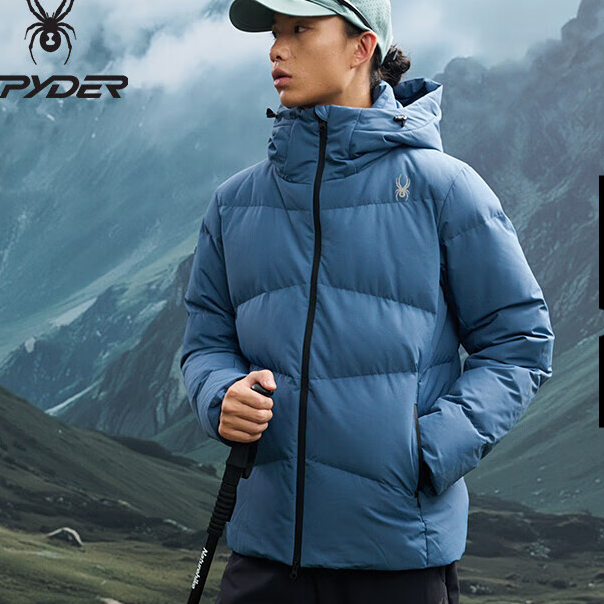 SPYDER蜘蛛冬季男子短款羽绒服25EF201M